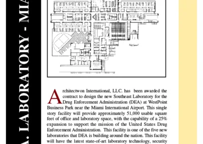 A brochure for the dea laboratory in miami, florida.