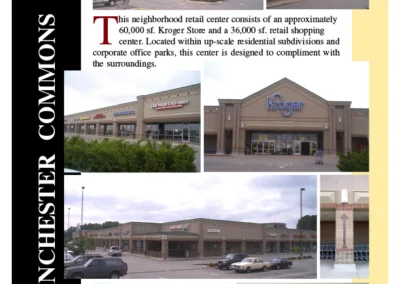 A flyer for a shopping center in winchester.